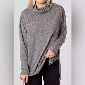 Free People Bella Vista Grey Tunic Top Medium EUC